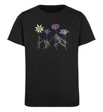Lade das Bild in den Galerie-Viewer, Alpenblumen - Kinder Organic T-Shirt - Schwarz / 12/14