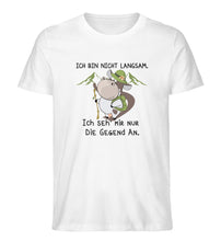 Lade das Bild in den Galerie-Viewer, Bin nicht langsam Kuh - Unisex Organic Shirt - White / S -