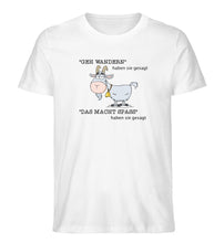 Lade das Bild in den Galerie-Viewer, Geh wandern Ziege - Unisex Organic Shirt - White / S -