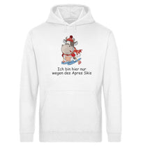 Lade das Bild in den Galerie-Viewer, Nur wegen des Apres Skis - Unisex Organic Hoodie - White /