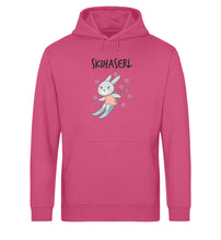 Lade das Bild in den Galerie-Viewer, Skihaserl - Unisex Organic Hoodie - Raspberry / XS - Drummer