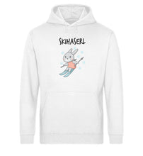 Lade das Bild in den Galerie-Viewer, Skihaserl - Unisex Organic Hoodie - White / XS - Drummer