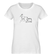 Lade das Bild in den Galerie-Viewer, BergZicke - Damen Premium Organic Shirt - White / XS -
