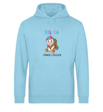 Lade das Bild in den Galerie-Viewer, Bin da Einhorn - Unisex Organic Hoodie - Himmelblau / XS -
