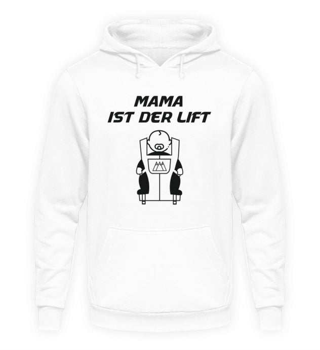 Mama Lift - Unisex Organic Hoodie - Weiß / S - Drummer