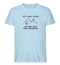 Lade das Bild in den Galerie-Viewer, Nicht folgen classic - Unisex Organic Shirt - Babyblau / S -
