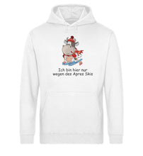 Lade das Bild in den Galerie-Viewer, Nur wegen des Apres Skis - Unisex Organic Hoodie - White /
